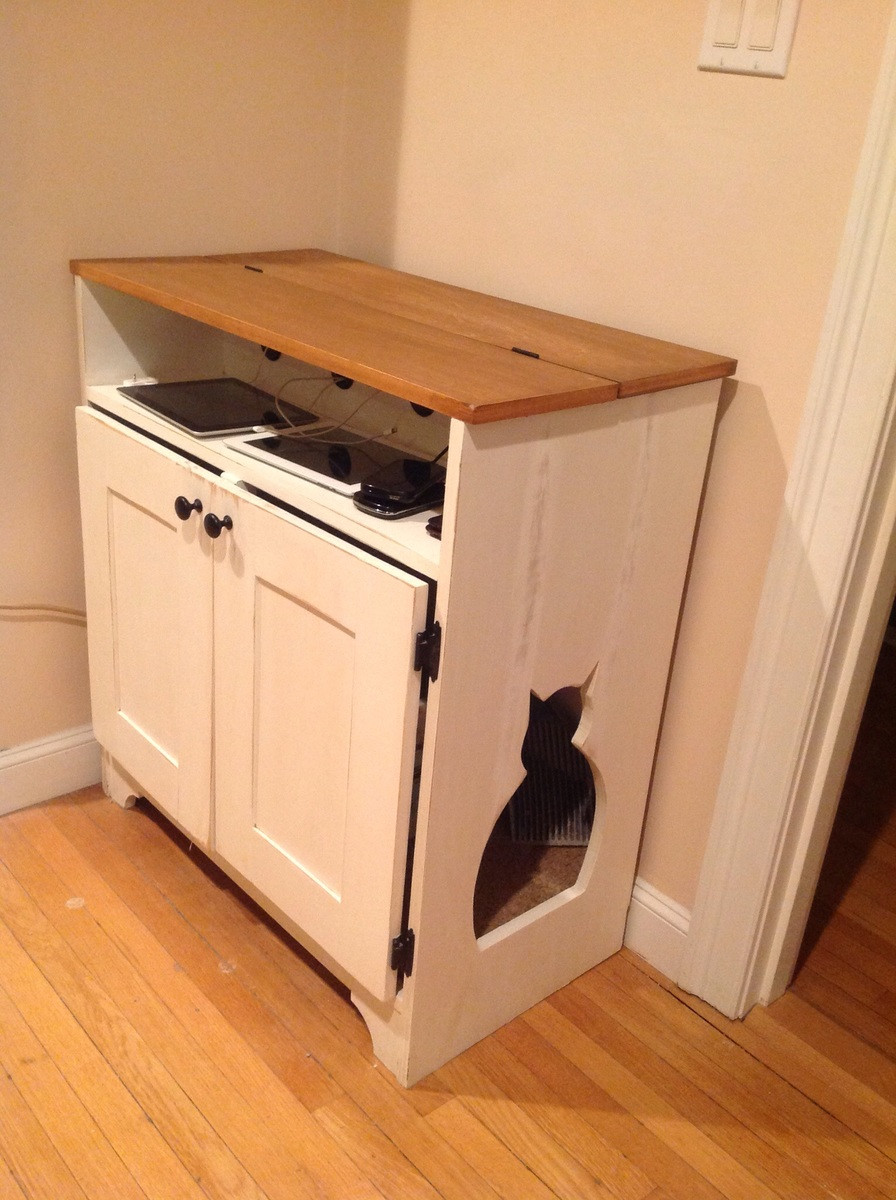 DIY Litter Box Cabinet
 Ana White