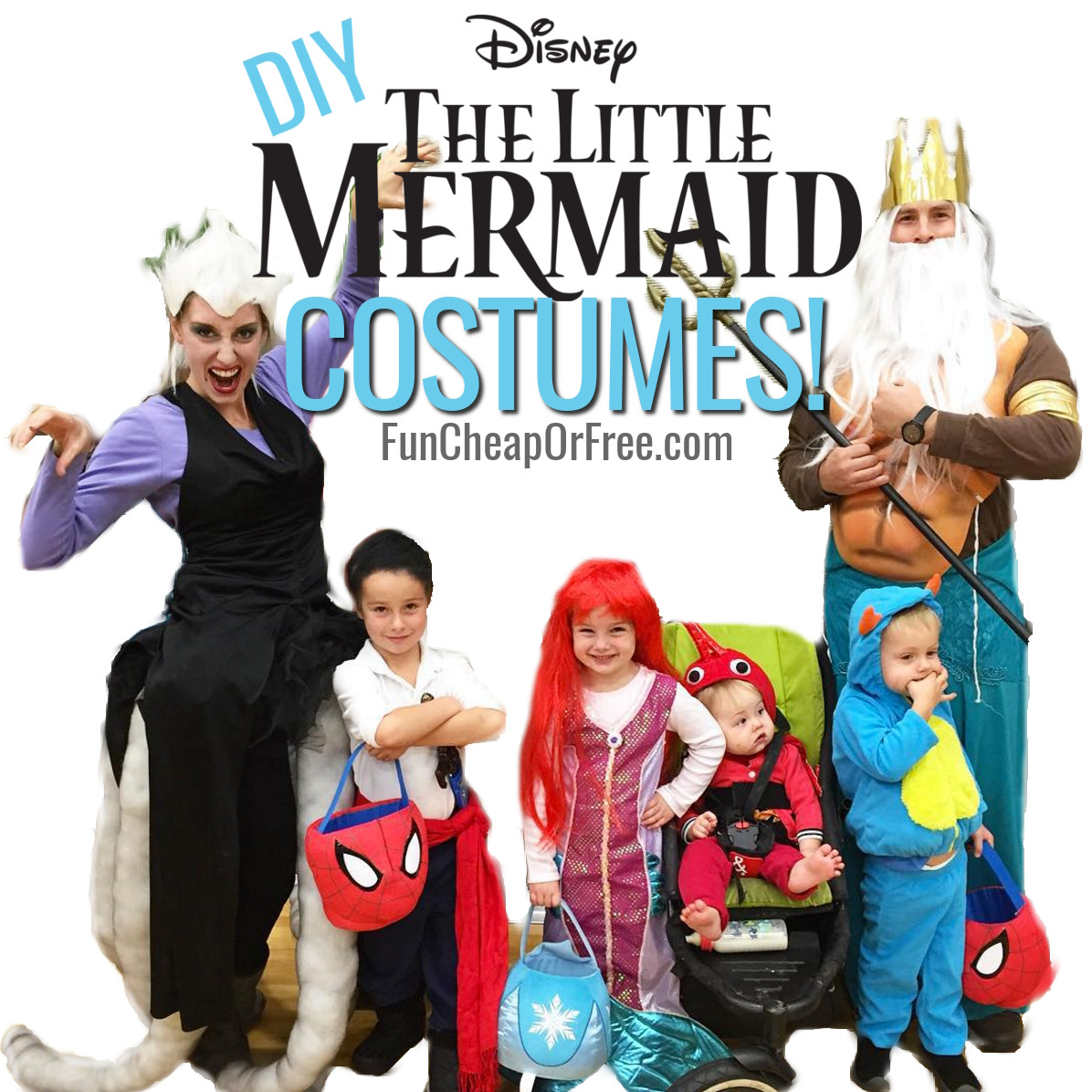DIY Little Mermaid Costumes
 DIY Little Mermaid Costume Cute Family Costumes Fun