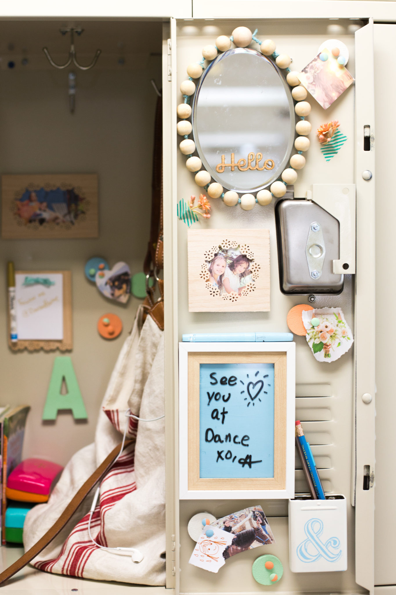 DIY Locker Decorations
 DIY Locker Decorations Mirror Bulletin Board Flax & Twine