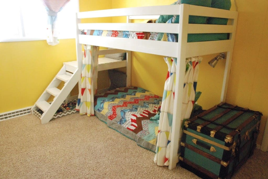 DIY Loft Bed For Kids
 DIY Kids Loft Bunk Bed with Stairs