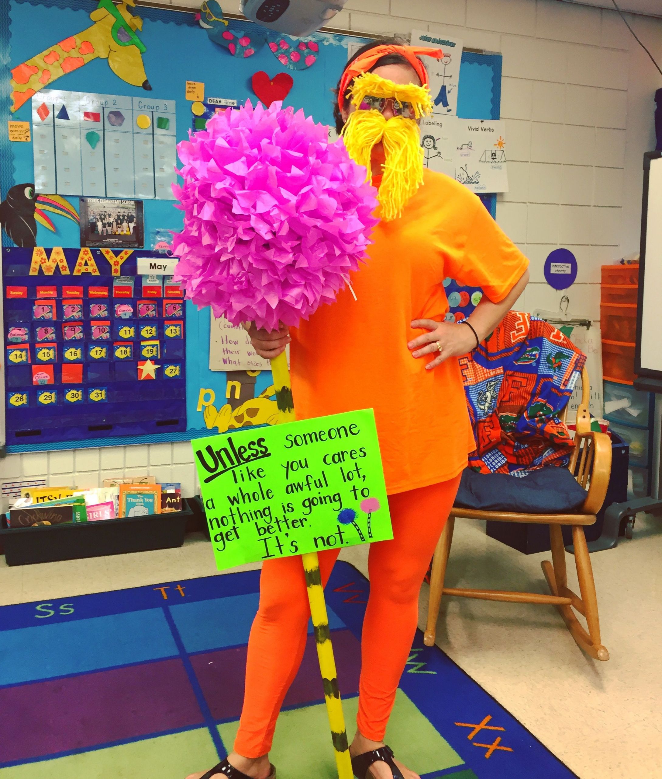 DIY Lorax Costume
 Storybook character costume The Lorax Dr Seuss