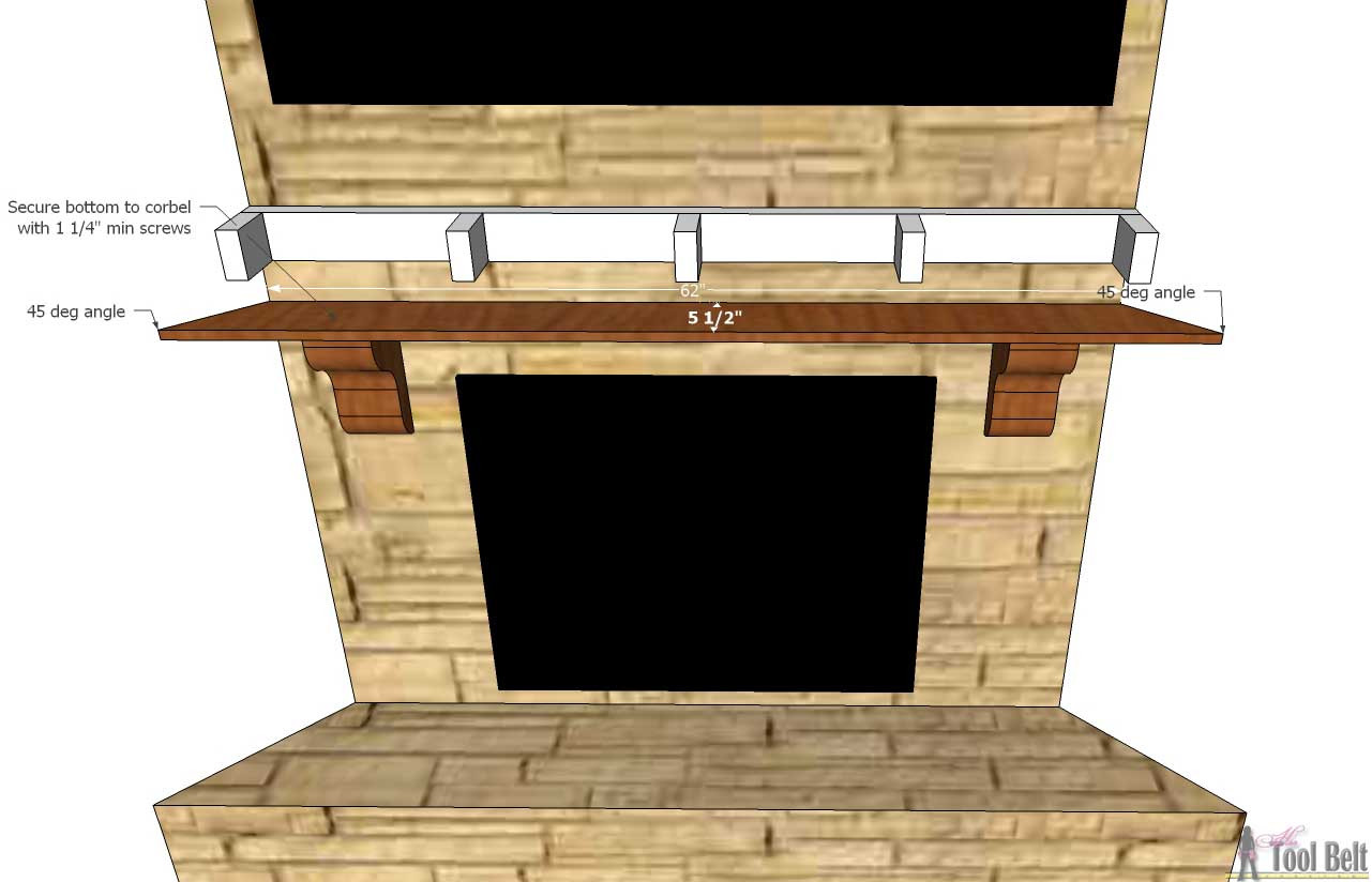 DIY Mantel Plans
 DIY Fireplace Mantel Shelf Her Tool Belt