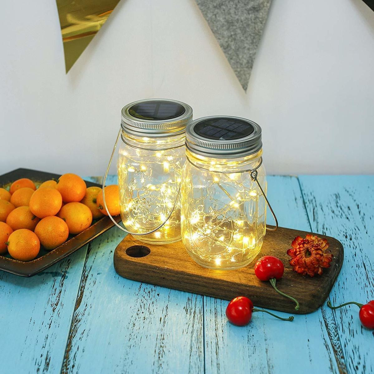 DIY Mason Jar Outdoor Lights
 20 LED IP65 Waterproof Solar Mason Jar Lid DIY Fairy