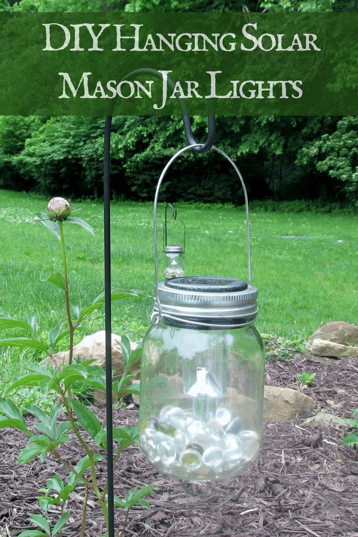 DIY Mason Jar Outdoor Lights
 Hanging Solar Mason Jar Lights Dollar Tree DIY Joyfully