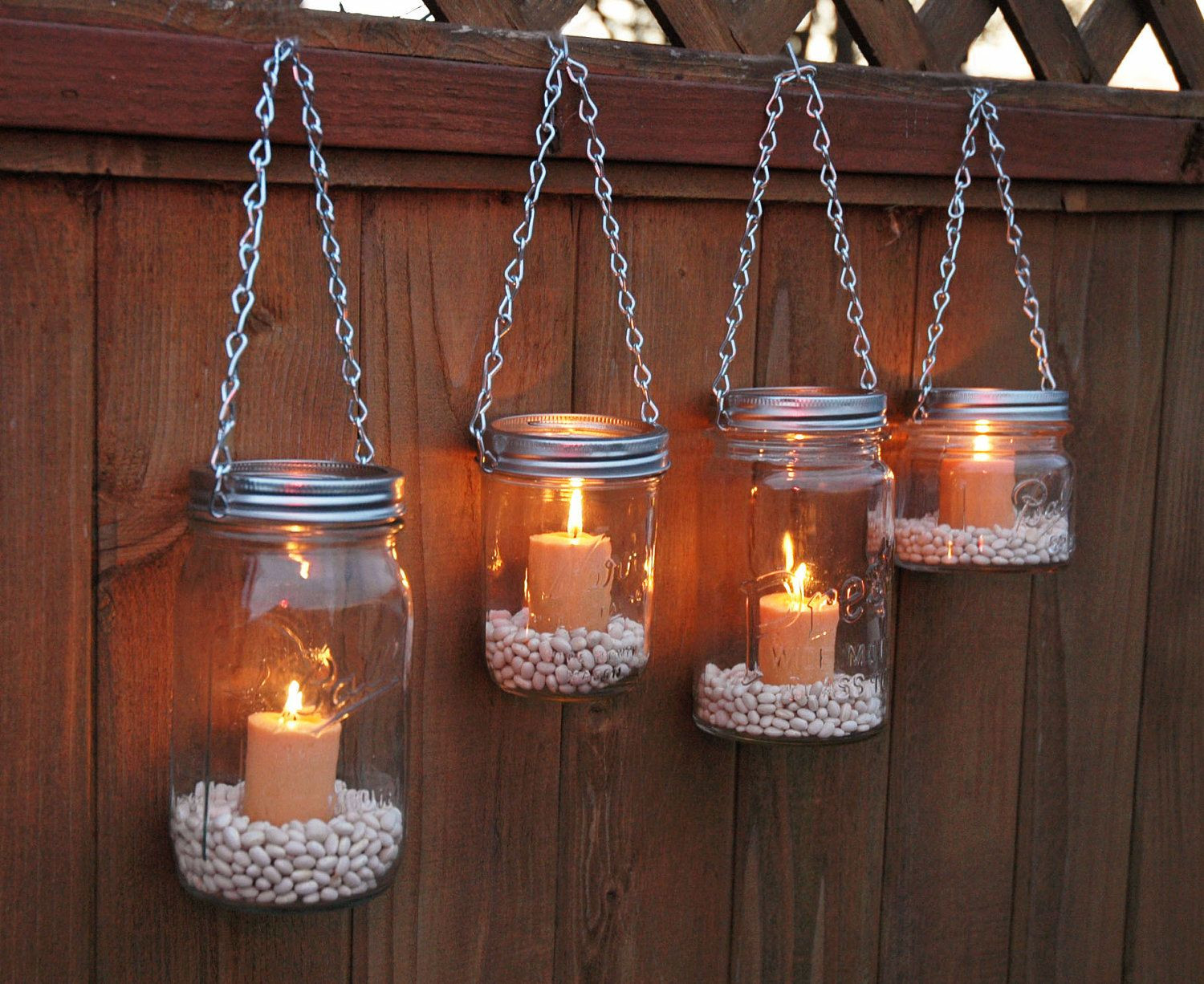 DIY Mason Jar Outdoor Lights
 Hanging Mason Jar Garden Lights DIY Lids Set by