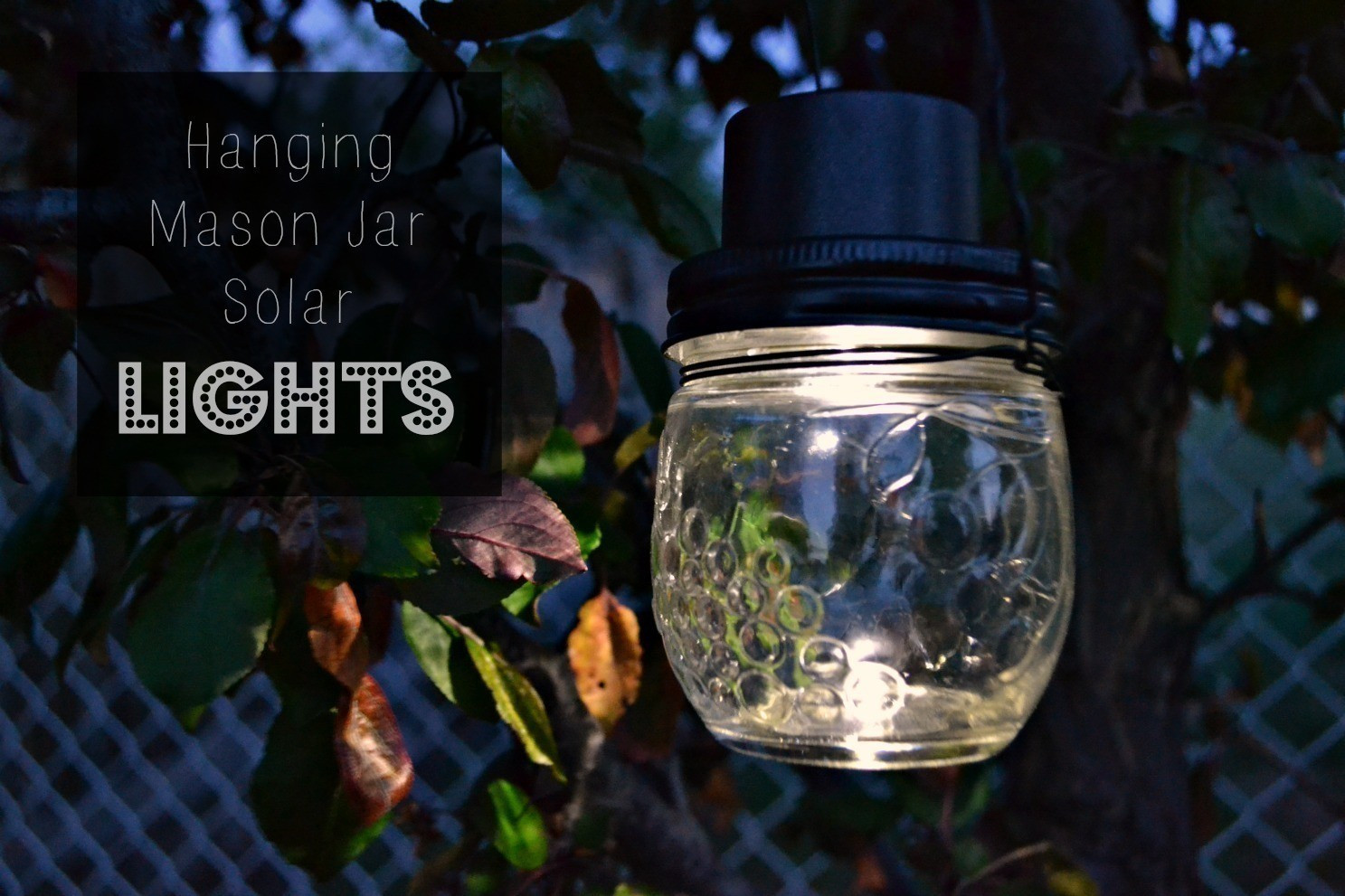DIY Mason Jar Outdoor Lights
 Hanging Mason Jar Solar Lights · How To Make A Hanging