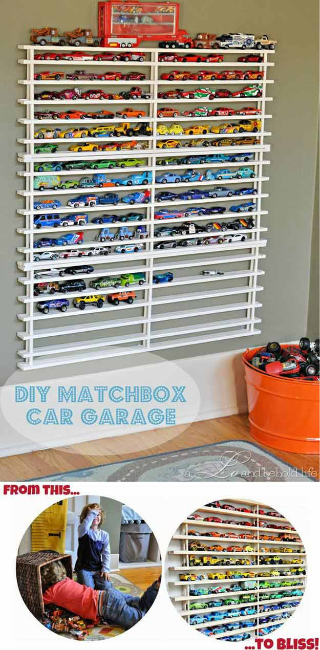 DIY Matchbox Car Storage
 24 Smart Toy Storage Solutions