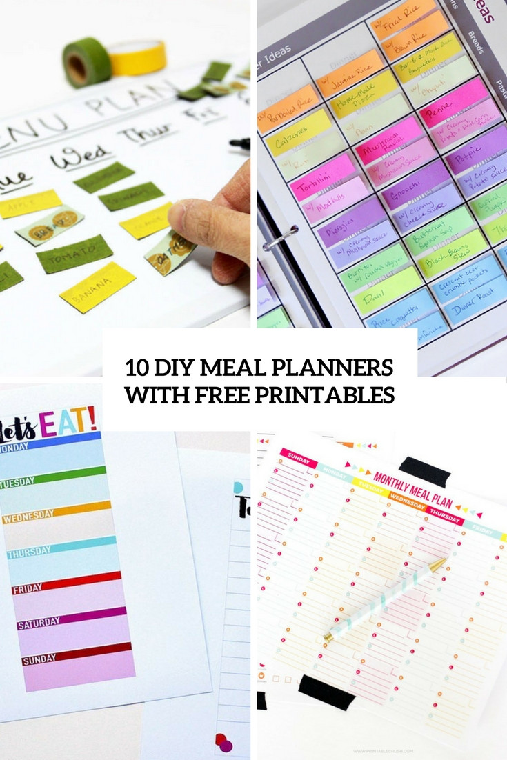 DIY Meal Planner
 10 Easy DIY Meal Planners With Free Printables – OBSiGeN