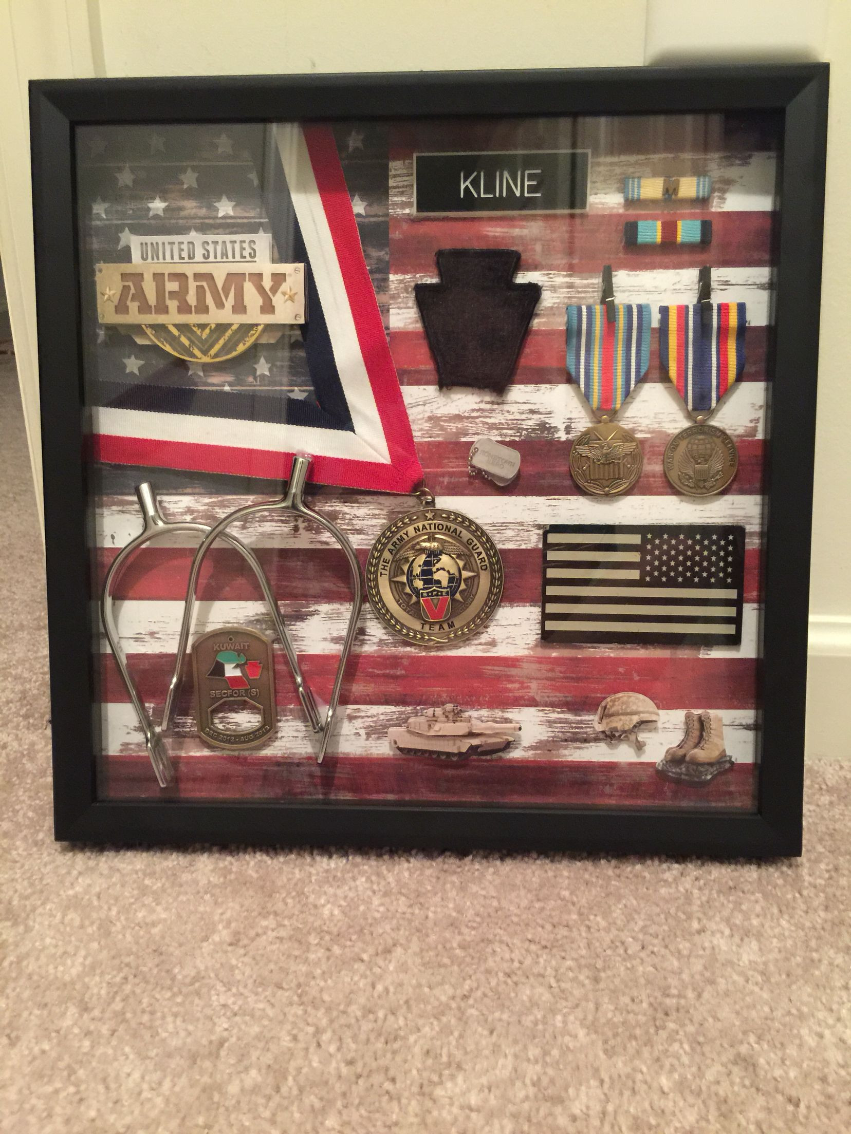 DIY Military Shadow Box
 Army shadow box military t DIY