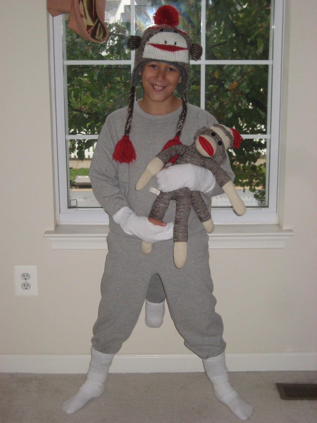 DIY Monkey Costume
 You Me and B DIY Sock Monkey Costume Pictorial