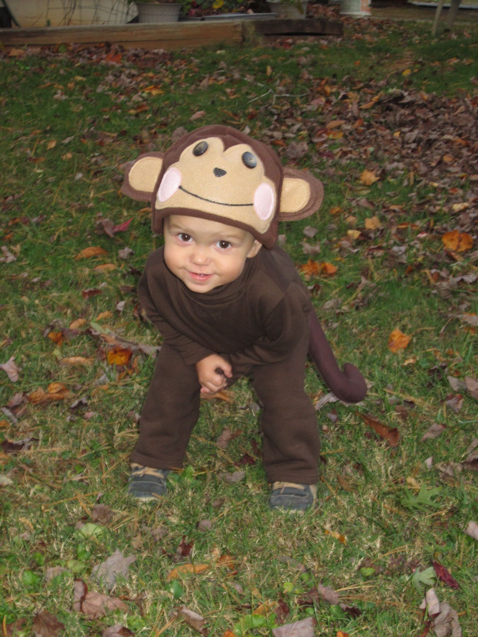 DIY Monkey Costume
 DIY monkey costume with sweatpants turtleneck and