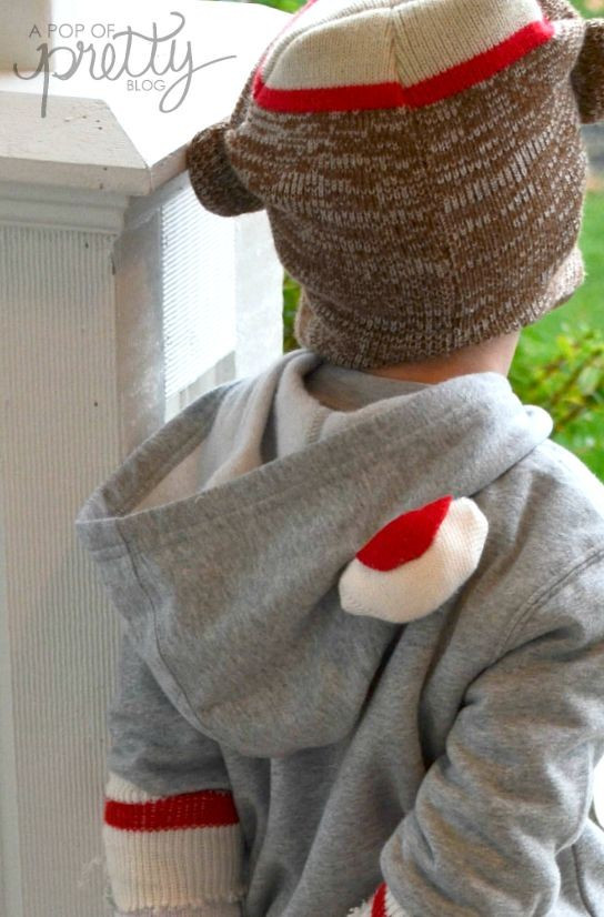 DIY Monkey Costume
 Halloween Costume Ideas Sweet DIY Sock Monkey A Pop of