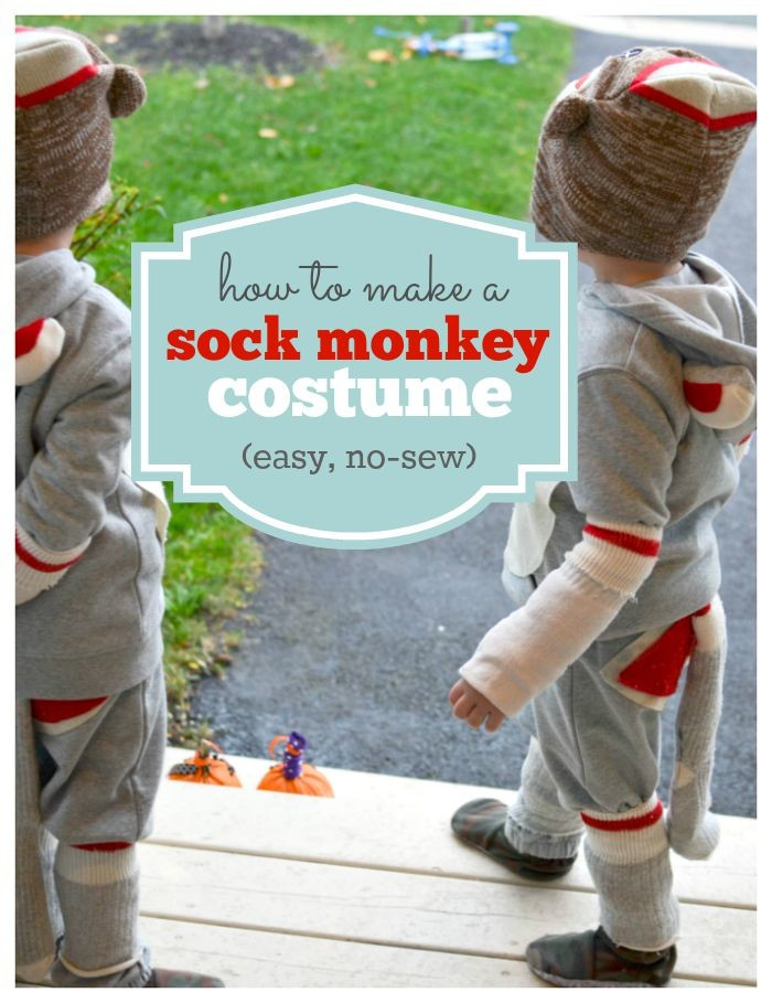 DIY Monkey Costume
 Halloween Costume Ideas Sweet DIY Sock Monkey A Pop of