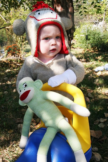 DIY Monkey Costume
 Easy DIY Halloween Costumes Sock Monkey Homemade Ginger