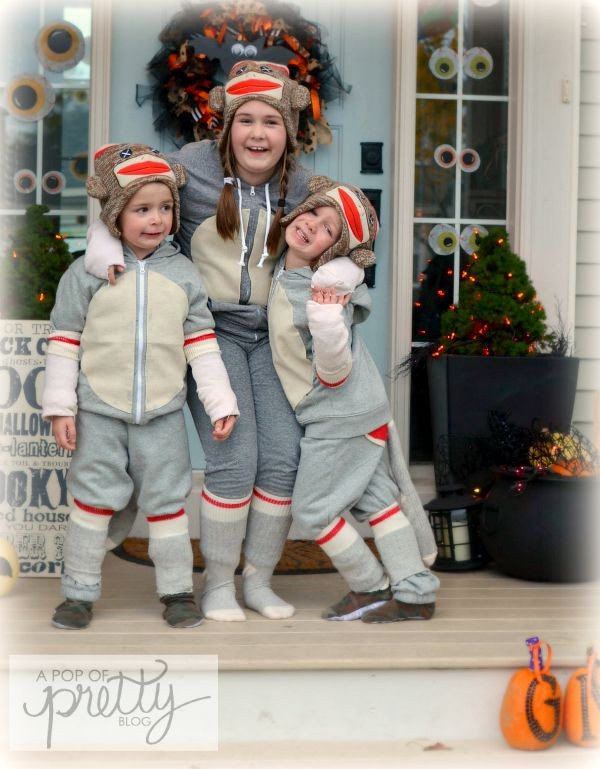 DIY Monkey Costume
 Halloween Costume Ideas Sweet DIY Sock Monkey A Pop of