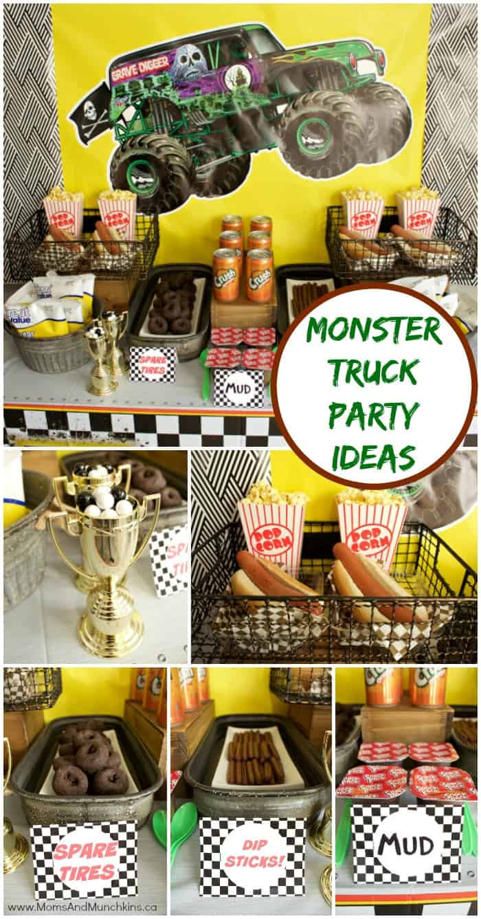 DIY Monster Truck Party Decorations
 Monster Truck Birthday Party Ideas Moms & Munchkins