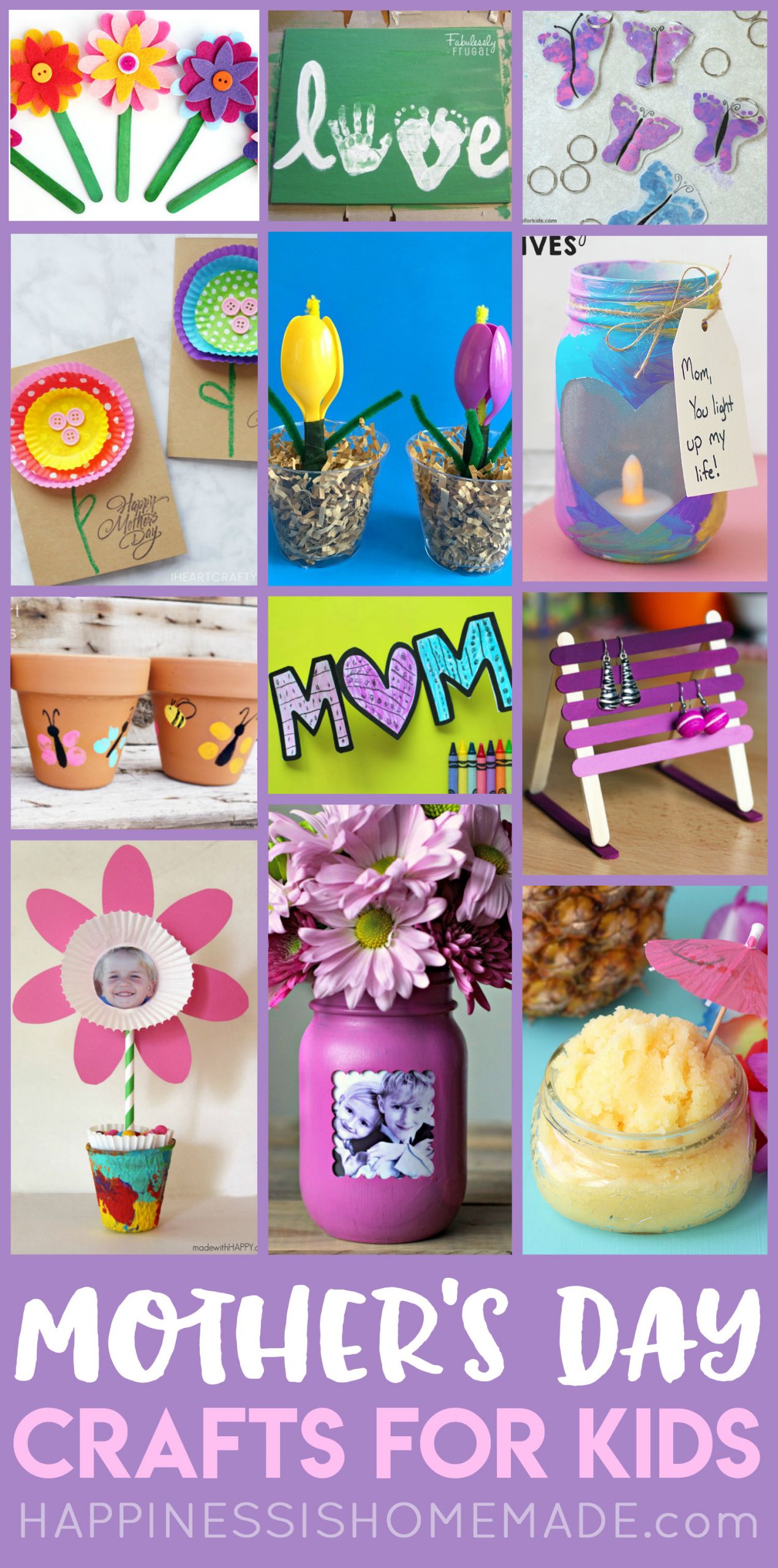 Diy Mothers Day Crafts
 Easy Mother s Day Crafts for Kids Happiness is Homemade