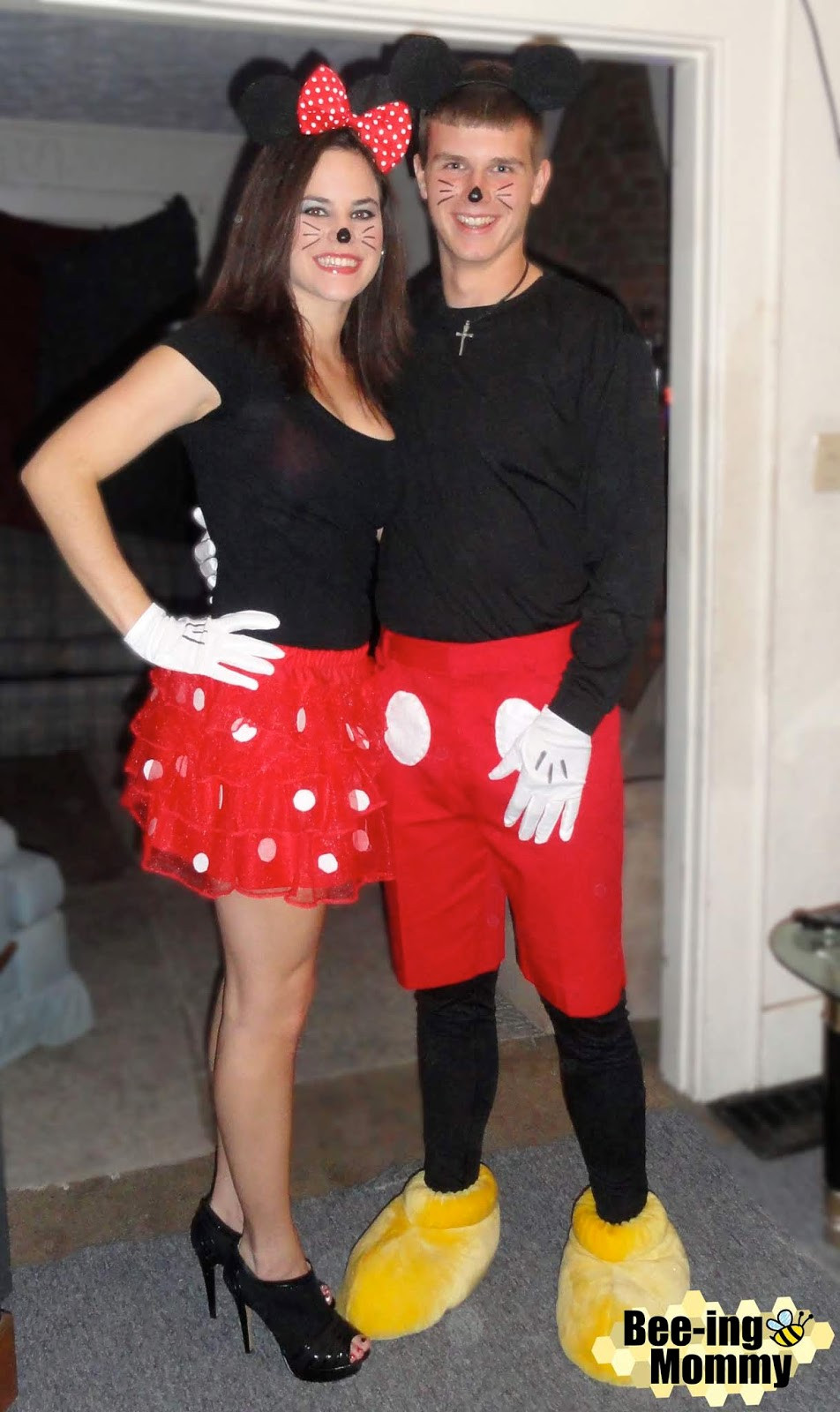 DIY Mouse Costumes
 Mickey and Minnie Mouse Inspired Couple s Costume