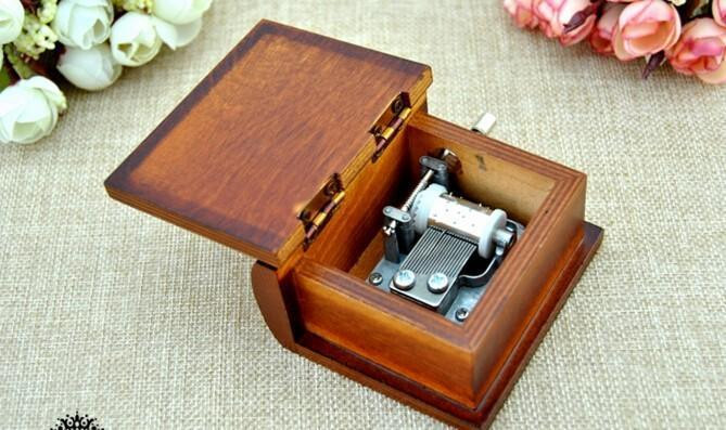 DIY Music Box
 Book Shaped Diy Wood Hand Crank Music Box Paper Tape