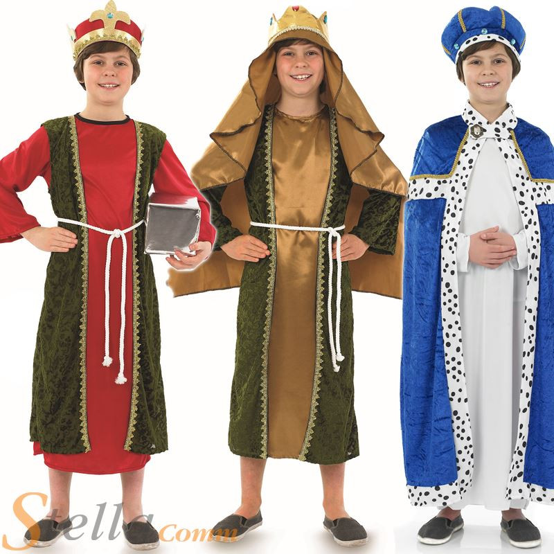 DIY Nativity Costumes
 Boys Wise Men Christmas 3 Kings Nativity Play Kids