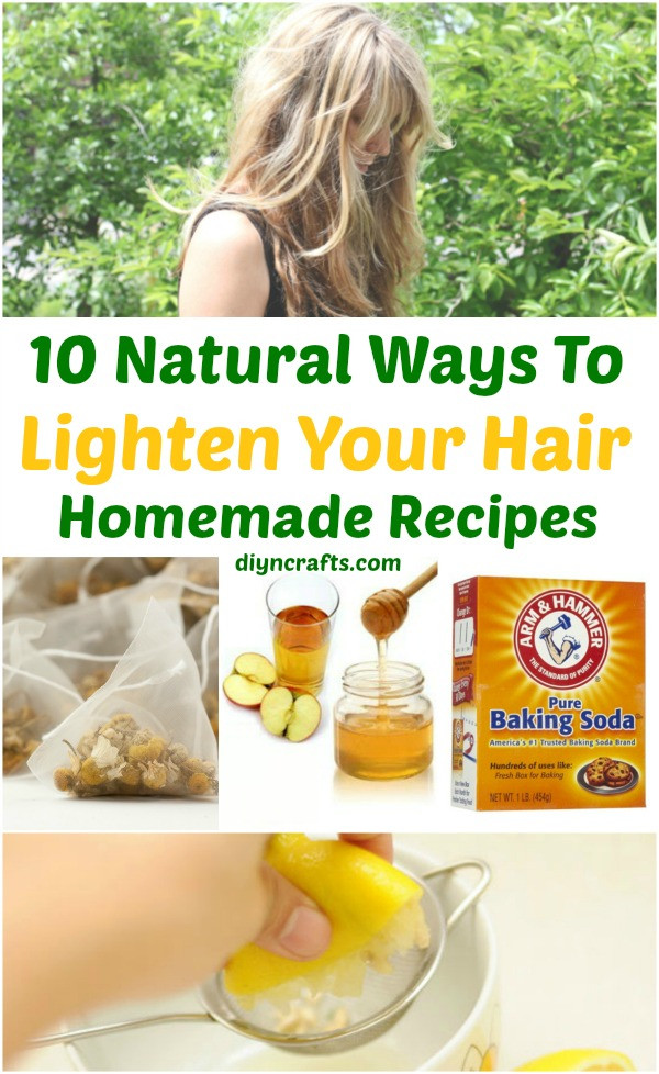 DIY Natural Hair Lightener
 10 Ways to Lighten your Hair Naturally Homemade Recipes