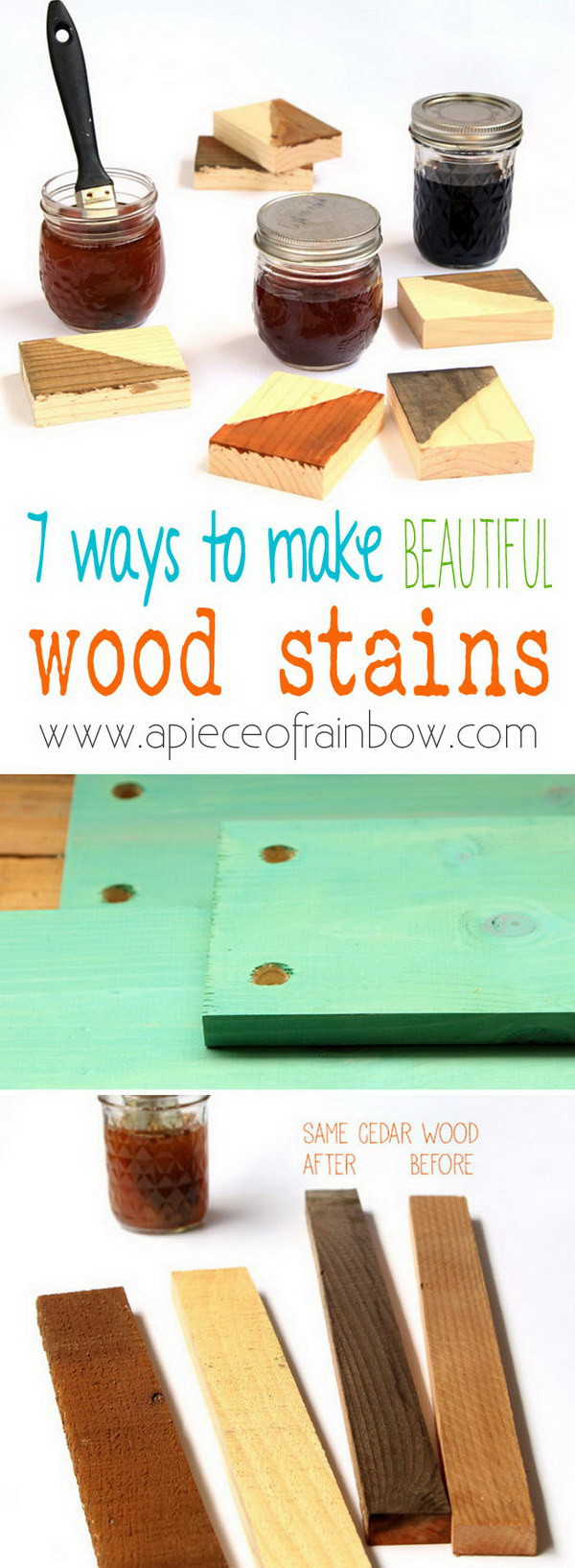 DIY Natural Wood Stain
 Wood Stain Ideas and Projects Noted List