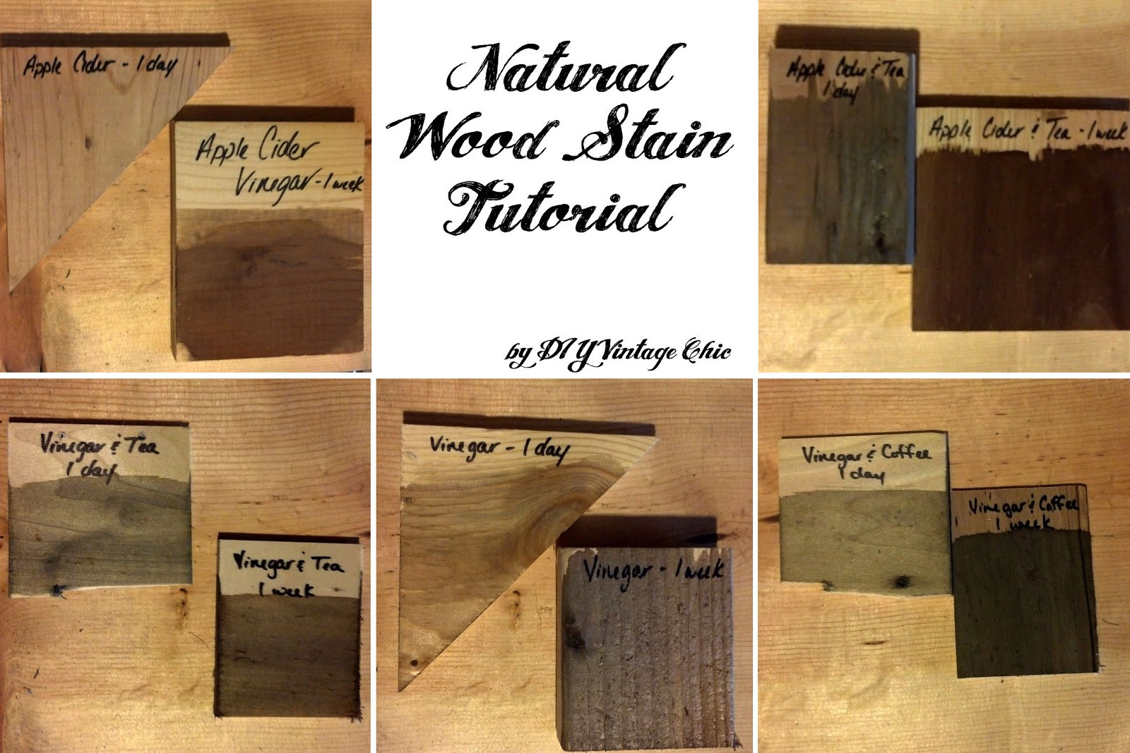DIY Natural Wood Stain
 DIY Vintage Chic Natural Wood Stain Tutorial