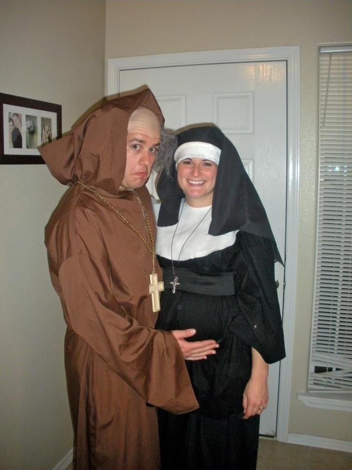 DIY Nun Costume
 Nun and Friar Homemade Adult Halloween Costume