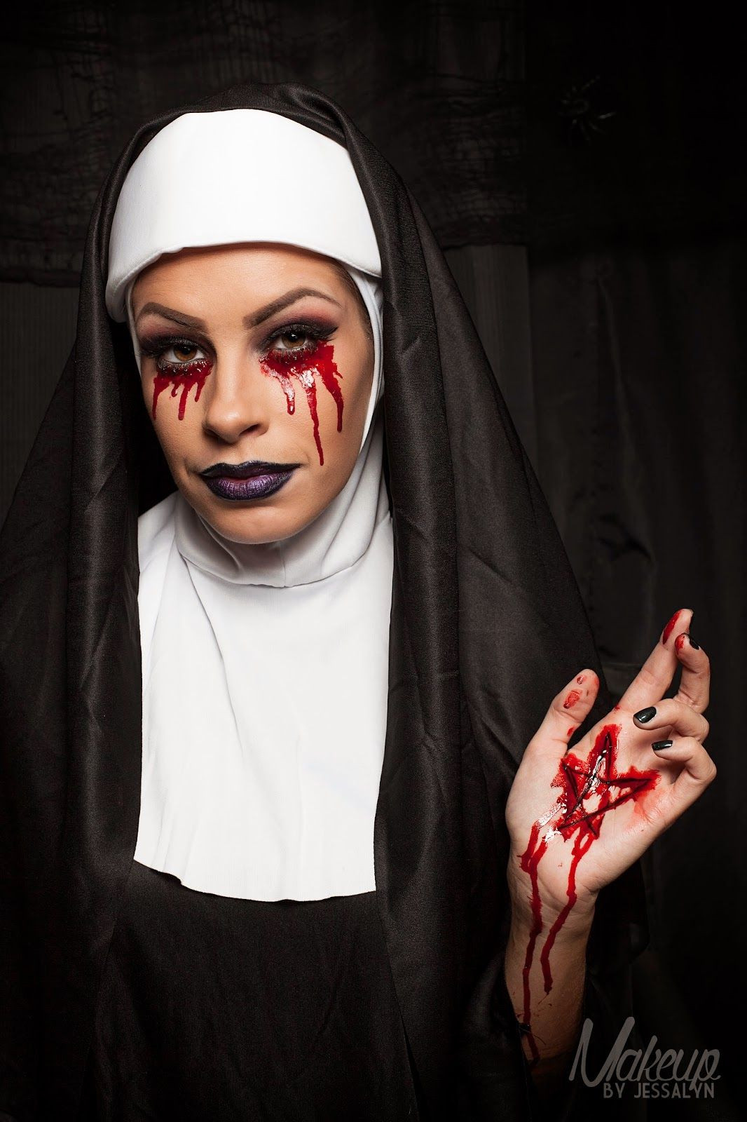 DIY Nun Costume
 scary nun makeup Google Search