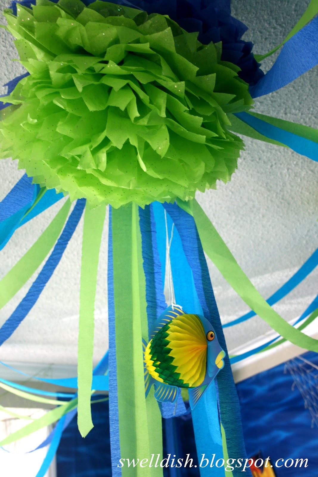 DIY Ocean Decor
 The Swell Dish Ocean Nautical Under the Sea Party Room Decor