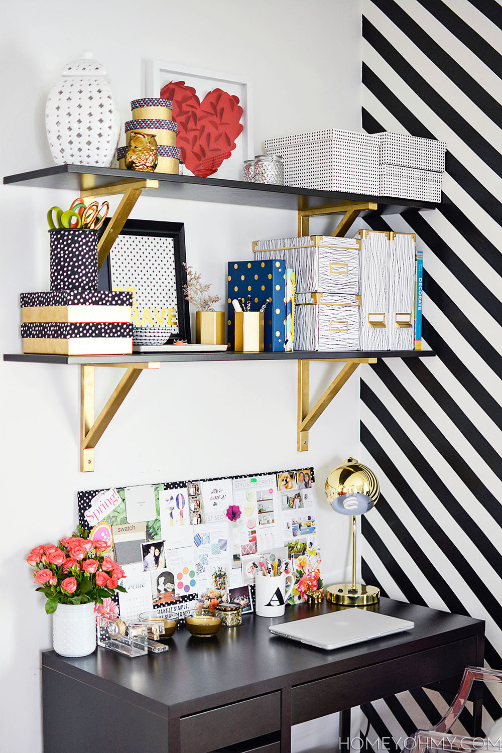 DIY Office Decor
 Work Space Reveal Homey Oh My