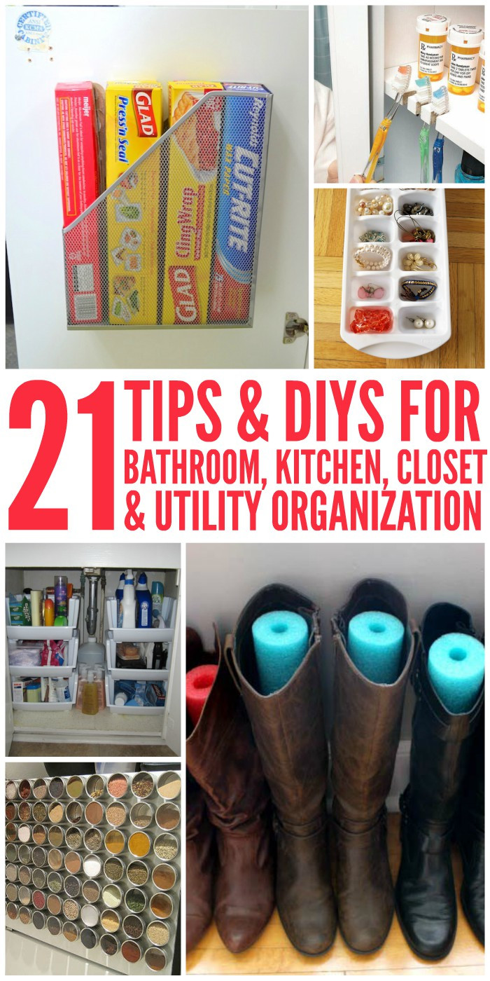 DIY Organizer Ideas
 21 Tips and DIY Organization Ideas for the Home