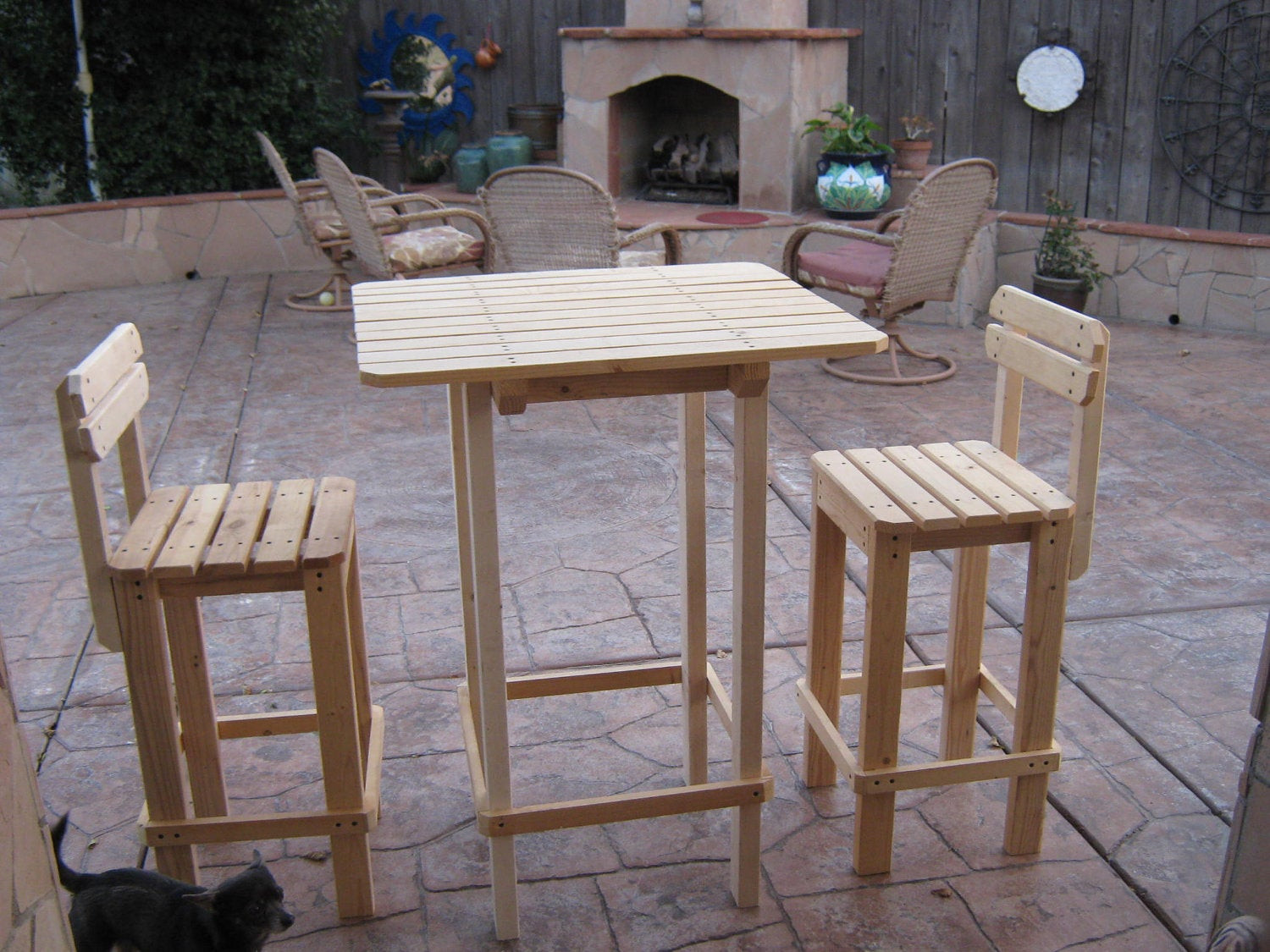 DIY Outdoor Bar Table
 DIY PLANS to make Bar Table and Stool Set by wingstoshop