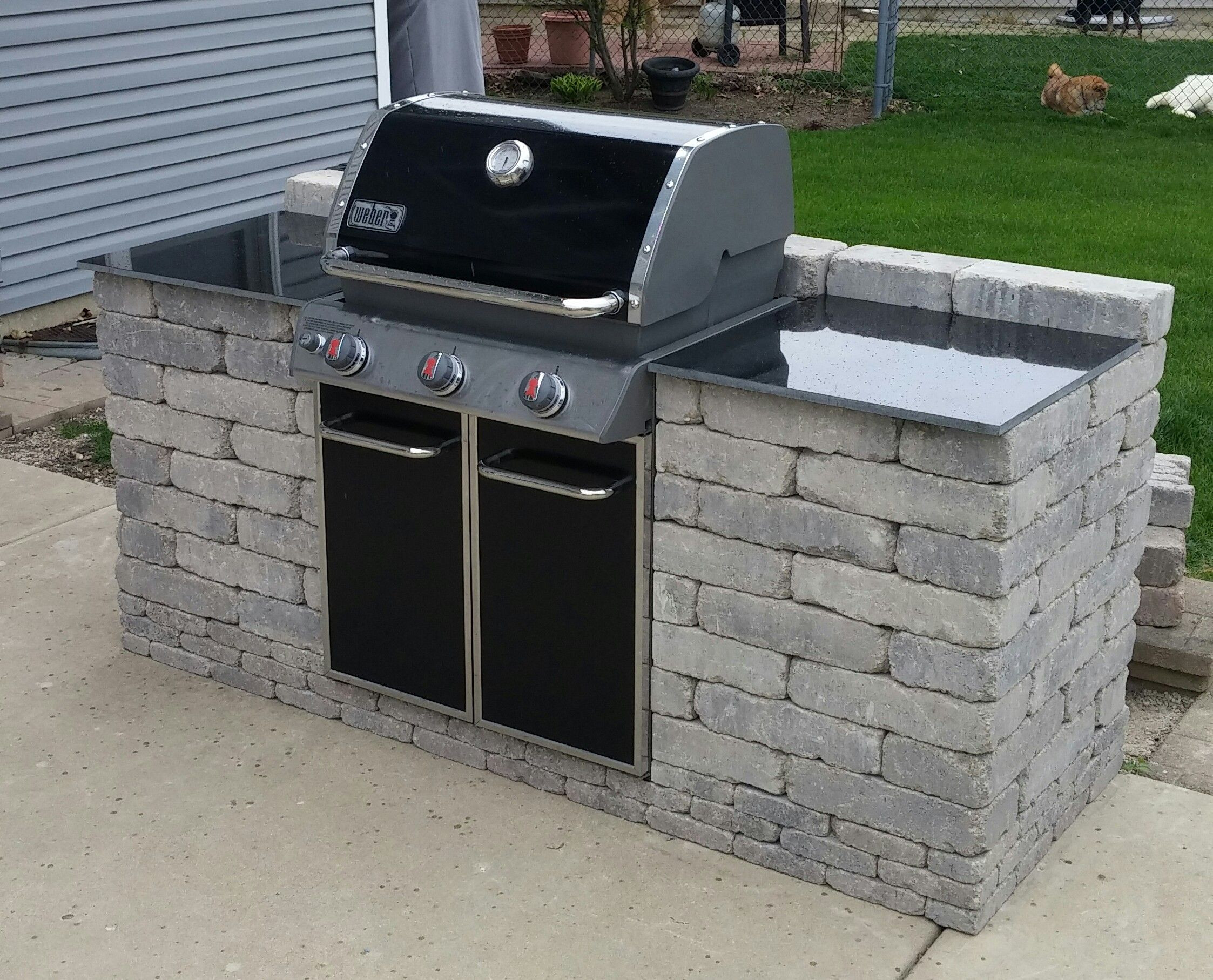 DIY Outdoor Bbq Island
 Barbeque Grill Enclosure