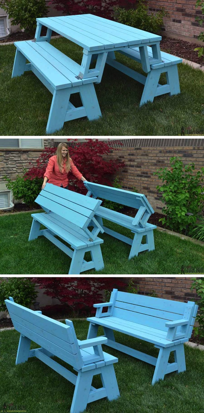 DIY Outdoor Bench With Back
 So Creative 14 DIY Outdoor Weekend Projects