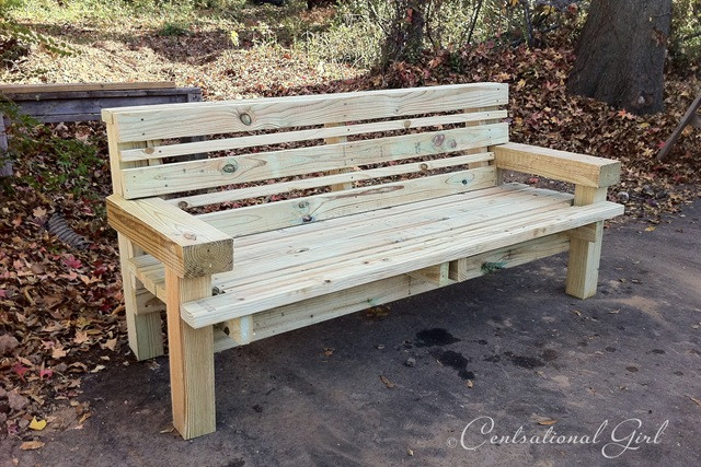 DIY Outdoor Bench With Back
 PDF Plans Outdoor Wood Bench Diy Download bread box plans