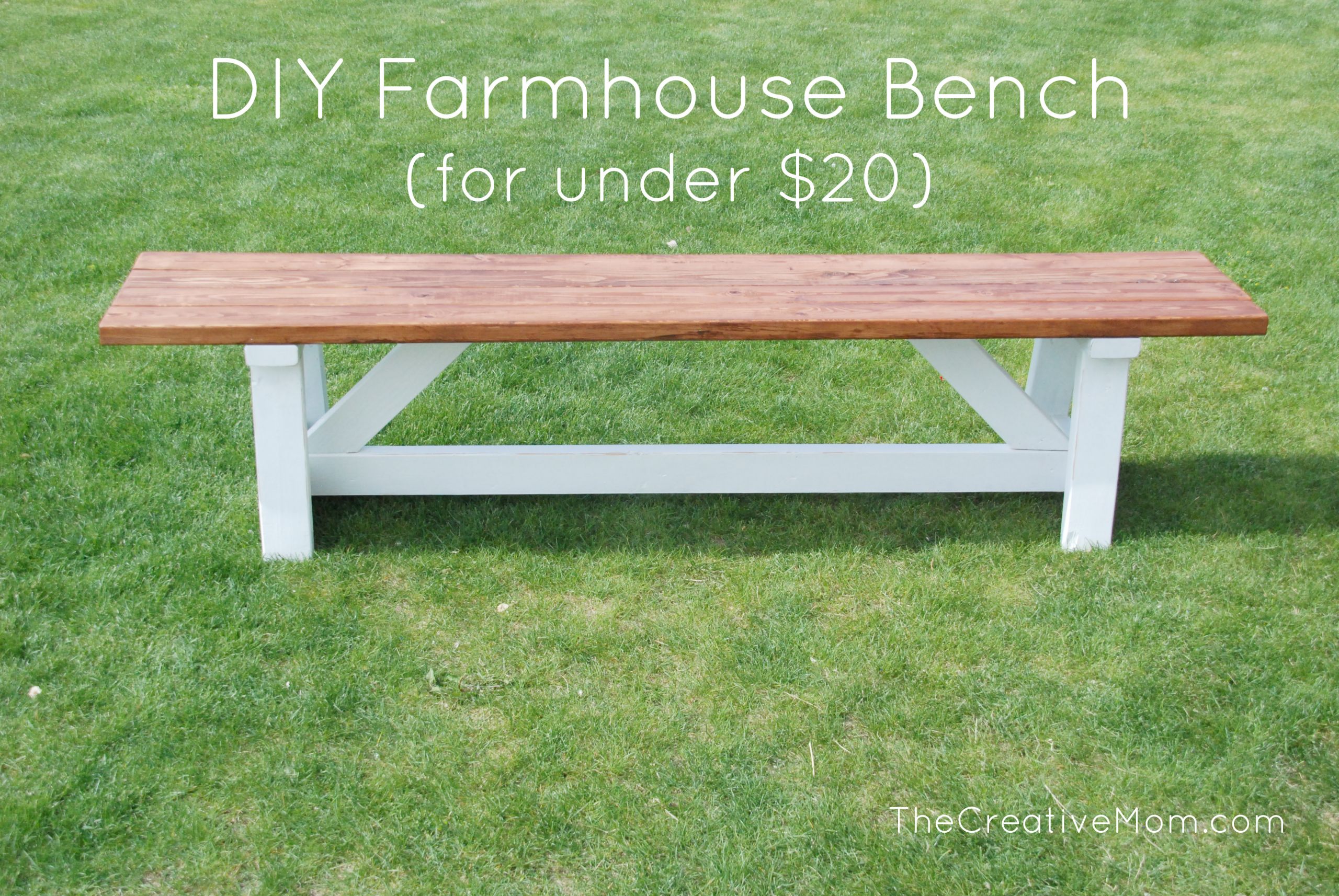 DIY Outdoor Bench With Back
 DIY Farmhouse Bench for under $20 RYOBI Nation Projects