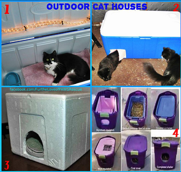 DIY Outdoor Cat House For Winter
 Inexpensive Outdoor Cat Houses A must in the winter a