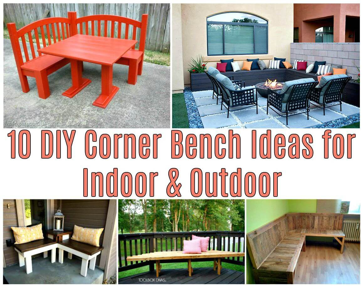 DIY Outdoor Corner Bench
 10 DIY Corner Bench Ideas for Indoor & Outdoor ⋆ DIY Crafts