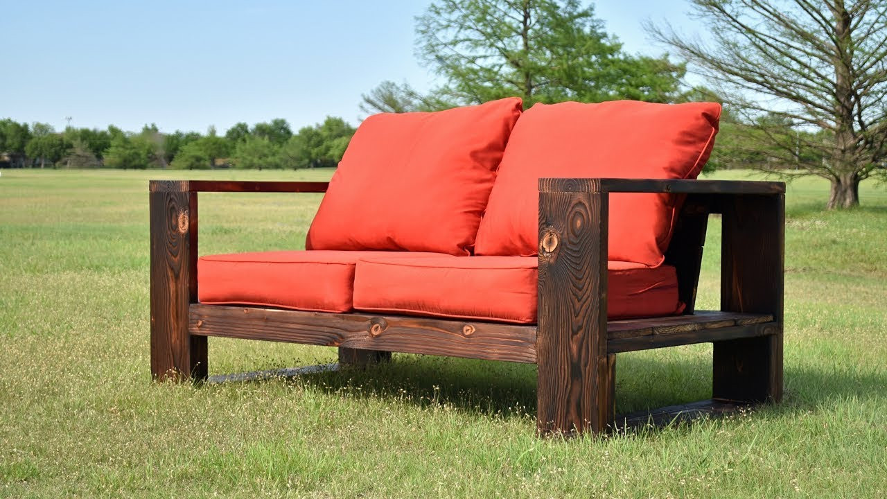 DIY Outdoor Couches
 DIY Modern Outdoor Sofa Shou Sugi Ban