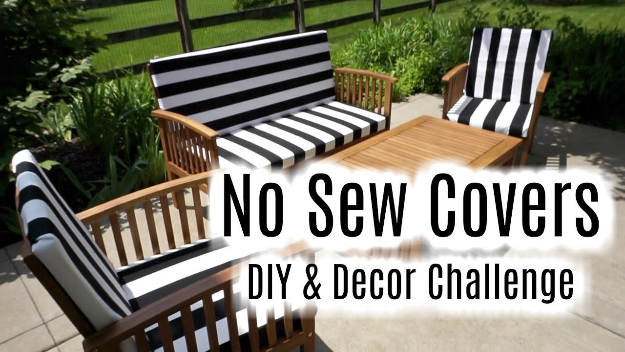 DIY Outdoor Cushions Foam
 DIY & Decor Challenge Glue & Velcro Outdoor Cushion