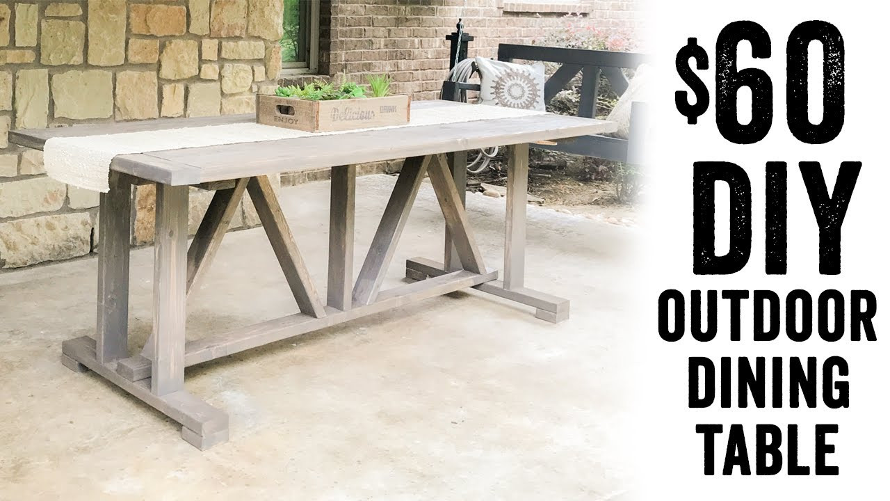 DIY Outdoor Dining Table
 DIY $60 Outdoor Dining Table