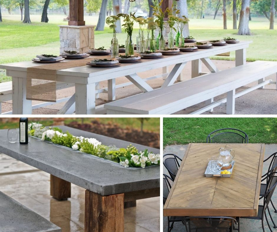 DIY Outdoor Dining Table
 25 Brilliant DIY Outdoor Dining Table Ideas and Projects