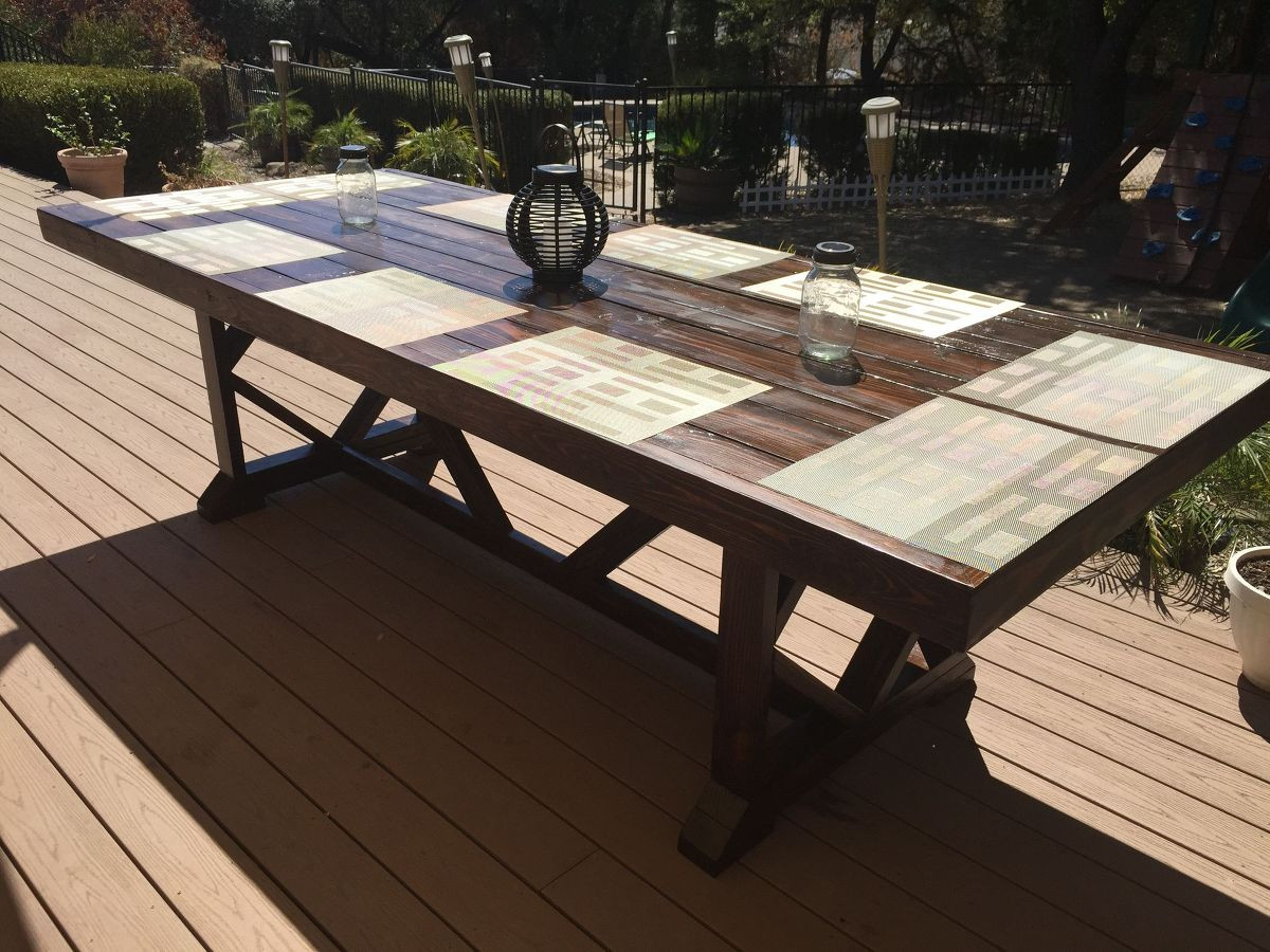 DIY Outdoor Dining Table
 DIY Outdoor Dining Table Seats 10 12