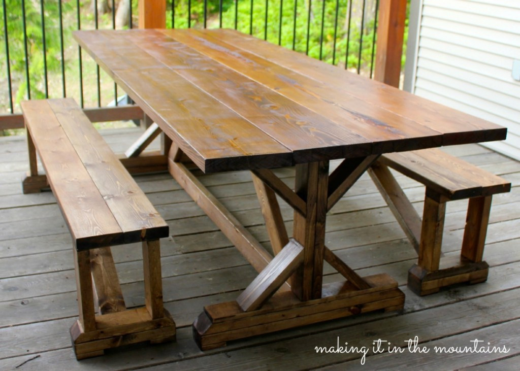DIY Outdoor Farmhouse Table
 10 DIY Outdoor Farmhouse Tables Seeking Lavendar Lane