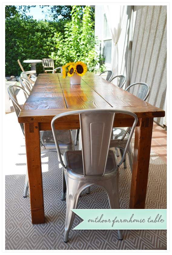 DIY Outdoor Farmhouse Table
 diy farmhouse table