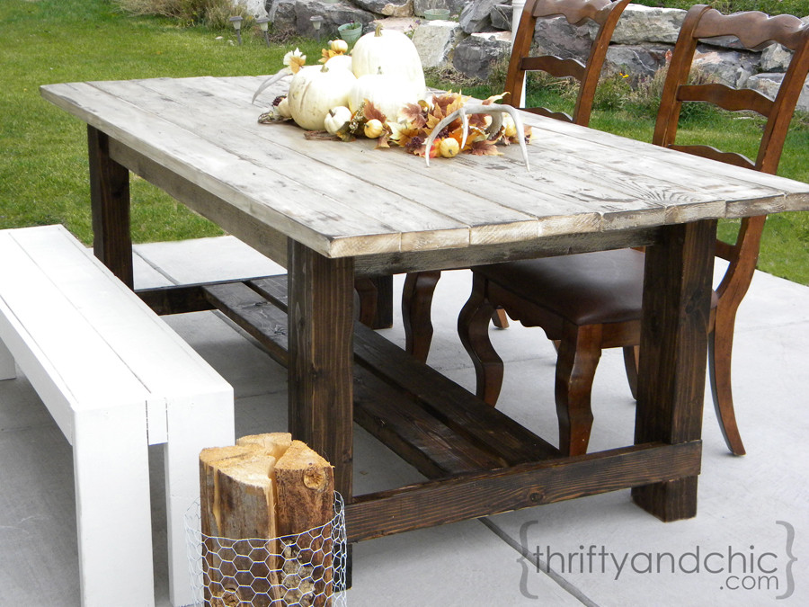 DIY Outdoor Farmhouse Table
 Thrifty and Chic DIY Projects and Home Decor