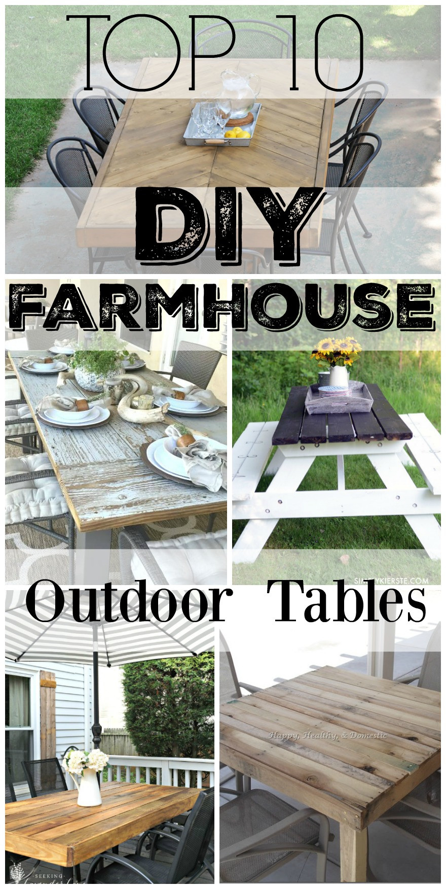 DIY Outdoor Farmhouse Table
 10 DIY Outdoor Farmhouse Tables Seeking Lavendar Lane