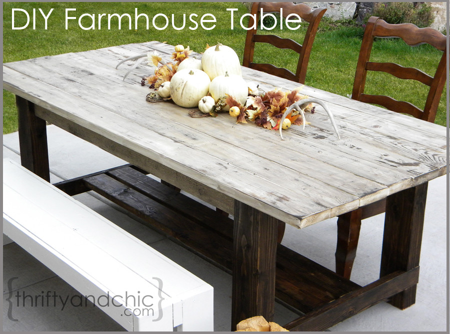 DIY Outdoor Farmhouse Table
 Thrifty and Chic DIY Projects and Home Decor