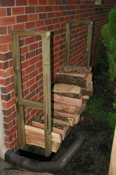 DIY Outdoor Firewood Rack
 Outdoor Log Rack Bracket Kit SLRK